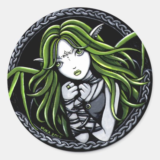 Stickers ronds "Bat Vert" 3" (Devant)