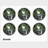 Stickers ronds "Bat Vert" 3" (Feuille)
