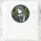 Stickers ronds "Bat Vert" 3" (Sac)