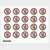 Stickers ronds bergers de Noël (Feuille)