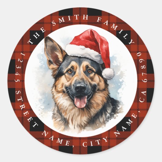 Stickers ronds bergers de Noël (Devant)