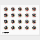 Stickers ronds Black Labrador Retriever (Feuille)