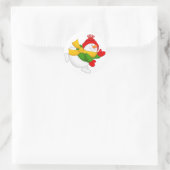 Stickers ronds Casquettes rouges (Sac)