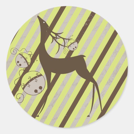 Stickers ronds cerfs et diagonaux (Devant)