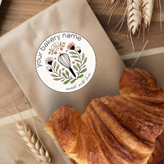 Stickers ronds Chef pâtissier boulangerie rétro