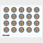 Stickers ronds chinois Shar Pei (Feuille)