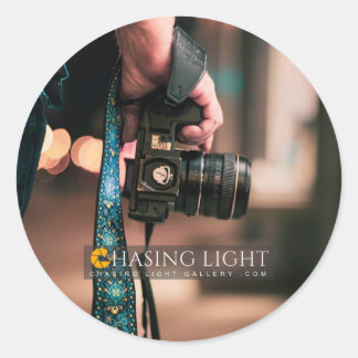 Stickers ronds classiques 'Chasing Light Gallery'