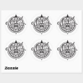 Stickers ronds classiques de 3 pouces (Feuille)