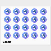 stickers ronds classiques William Morris motif (Feuille)