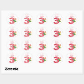 Stickers ronds clowns 3e anniversaire (Feuille)