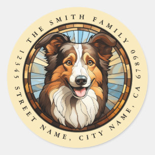 Stickers ronds Collie
