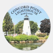 Stickers ronds Concord Point Lighthouse, Maryland (Devant)