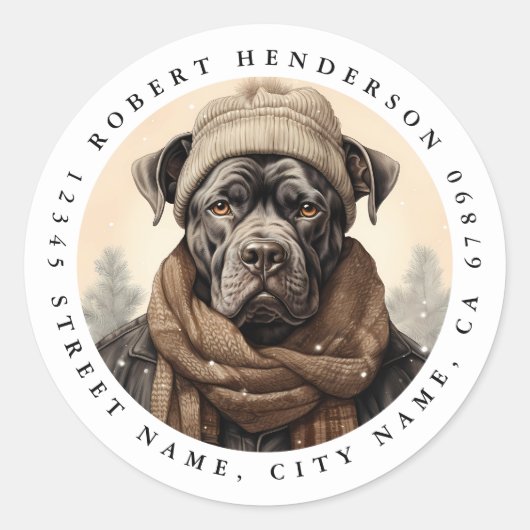 Stickers ronds Corso Cane Cute (Devant)