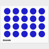 Stickers ronds couleur solide, Royal Blue (Feuille)