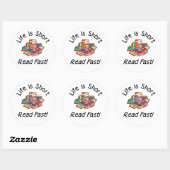 Stickers ronds courts, 2 tailles (Feuille)