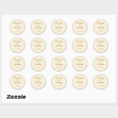 Stickers ronds crème simple (Feuille)