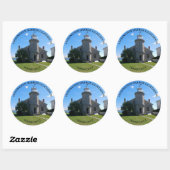 Stickers ronds CT Stonington Harbour Lighthouse (Feuille)
