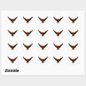 Stickers ronds d'aigle Majestic (Feuille)
