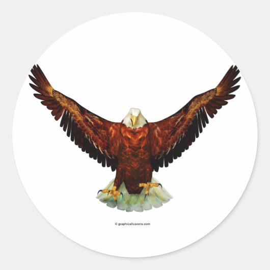 Stickers ronds d'aigle Majestic (Devant)