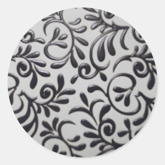Stickers ronds Damask Swirl (Devant)