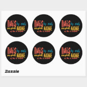 Stickers ronds de 3 pouces non normaux (6 par feui (Feuille)