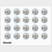 Stickers ronds de caniche (Feuille)