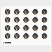 Stickers ronds de cerfs (Feuille)