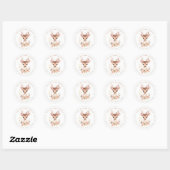 Stickers ronds de cerfs (Feuille)