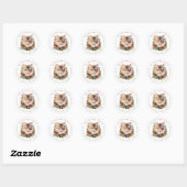 Stickers ronds de chats de Noël (Feuille)