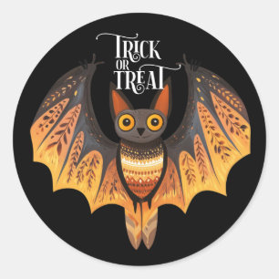 Stickers ronds de chaume d'Halloween