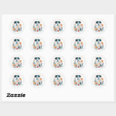 Stickers ronds de chien mignon (Feuille)