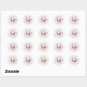 Stickers ronds de crabe mignon (Feuille)