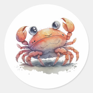Stickers ronds de crabe mignon