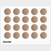 Stickers ronds de grains de bois (Feuille)