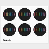 Stickers ronds de GRANDE TAILLE / Noir (Feuille)