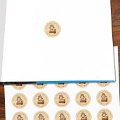 Stickers ronds de la bibliothèque de classe Chouet