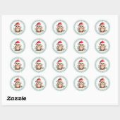 Stickers ronds de la Chouette de Noël (Feuille)
