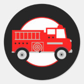 Stickers ronds de la fête des camions à feu (Devant)
