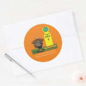 Stickers ronds de l'Humour de Thanksgiving amusant (Enveloppe)