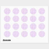 Stickers ronds de ligne violette minimale (Feuille)