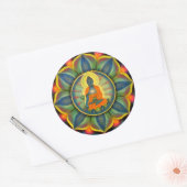 Stickers ronds de médecine Bouddha Mandala Art (Enveloppe)