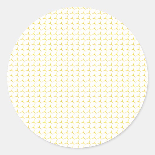 Stickers ronds de Motif géométrique jaune moderne (Devant)