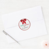 Stickers ronds de Noël Red Bow Candy (Enveloppe)
