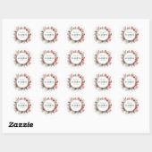 Stickers ronds de nom personnalisé (Feuille)