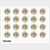 Stickers ronds de Poméranie (Feuille)