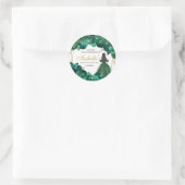Stickers ronds de Quinceanera fleurie Emerald (Sac)