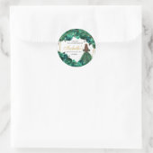 Stickers ronds de Quinceanera fleurie Emerald (Sac)