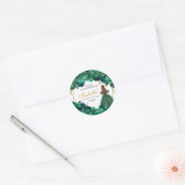 Stickers ronds de Quinceanera fleurie Emerald (Enveloppe)