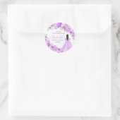 Stickers ronds de Quinceanera violet Lilac (Sac)