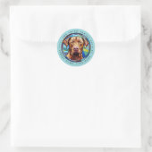 Stickers ronds de Retriever de Chesapeake Bay (Sac)